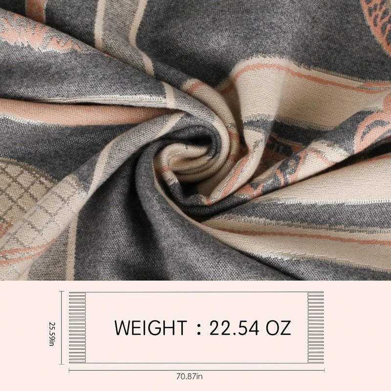 EXTREE Scarfs for Women Pashmina Silky Shawl Wrap for Evening Dressing Blanket Open Front Poncho Cape - Image 2